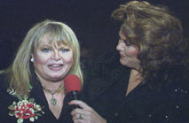 Dana Adkins interviewing Sally Struthers